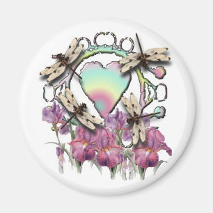 Imán Dragonflies blanco