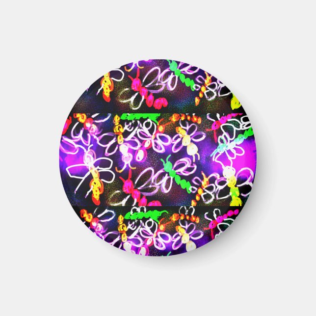 Imán Dragonflies Glow Golf Gorra Clip USB Carga Stati (Frente)