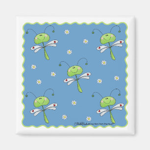 Imán Dragonflies y Daisies