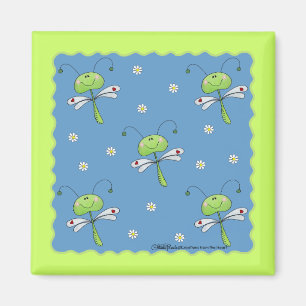Imán Dragonflies y Daisies