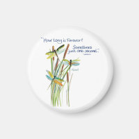 Dragonfly acuarela con cita de Lewis Carroll
