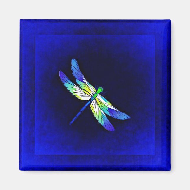 Imán Dragonfly Electric Blue - Personaliza con un nombr (Frente)