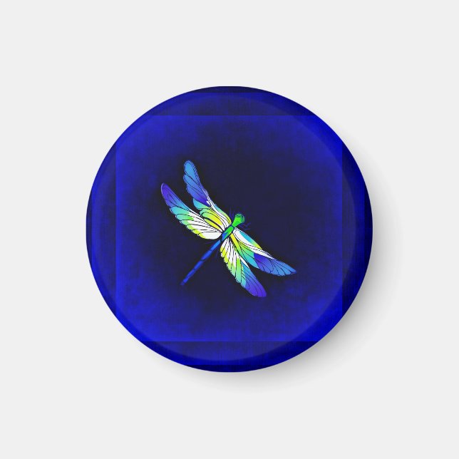 Imán Dragonfly Electric Blue - Personaliza con un nombr (Frente)