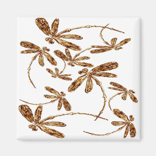 Imán Dragonfly Frenzy Gold
