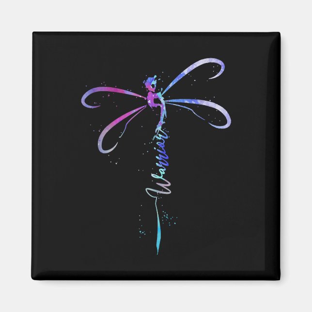 Imán Dragonfly Warrior Semicolon Suicide Prevention Awa (Frente)