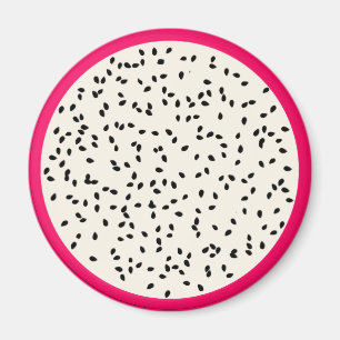 Imán Dragonfruit / Dragon Fruto Estilizado Fruto Slice