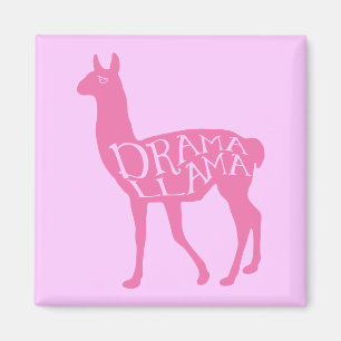 Imán Drama rosa Llama Magnet