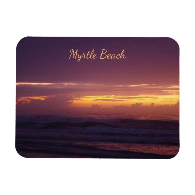 Imán Dramático amanecer en la playa de Myrtle (Horizontal)