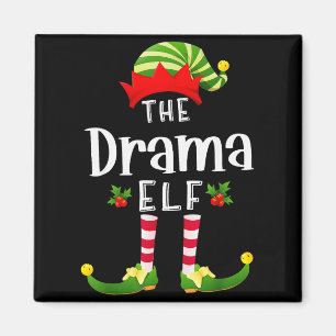 Imán Dramático Elfo de Navidad Pijama a juego Fiesta de