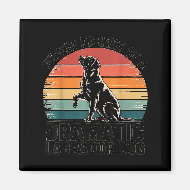 Imán Dramático Labrador Divertido Dueño de Mascotas Pad (Frente)