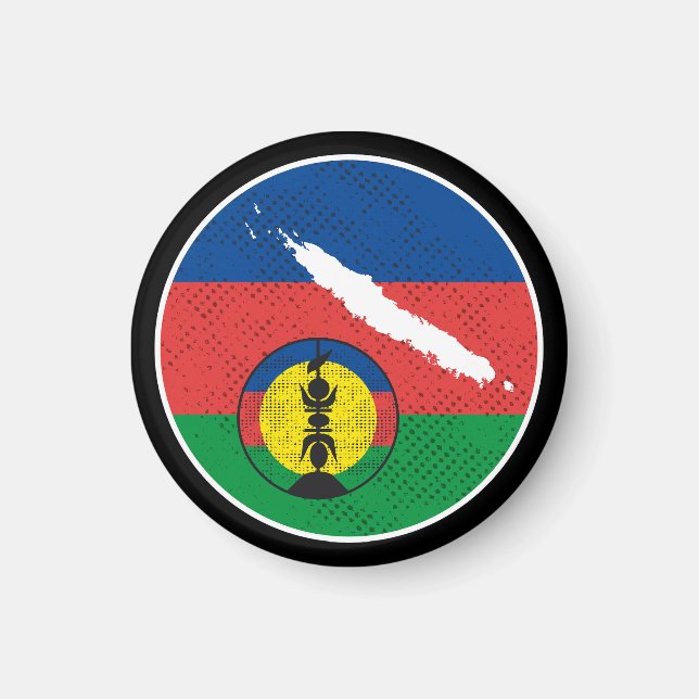 Imán Drapeau kanak, Nouvelle-Calédonie, symbole Kanaky (Frente)
