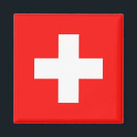 Imán Drapeau Suisse<br><div class="desc">Drapeau de la Suisse: "Unus pro omnibus,  omnes pro uno" → Un pour tous,  tous pour un!</div>