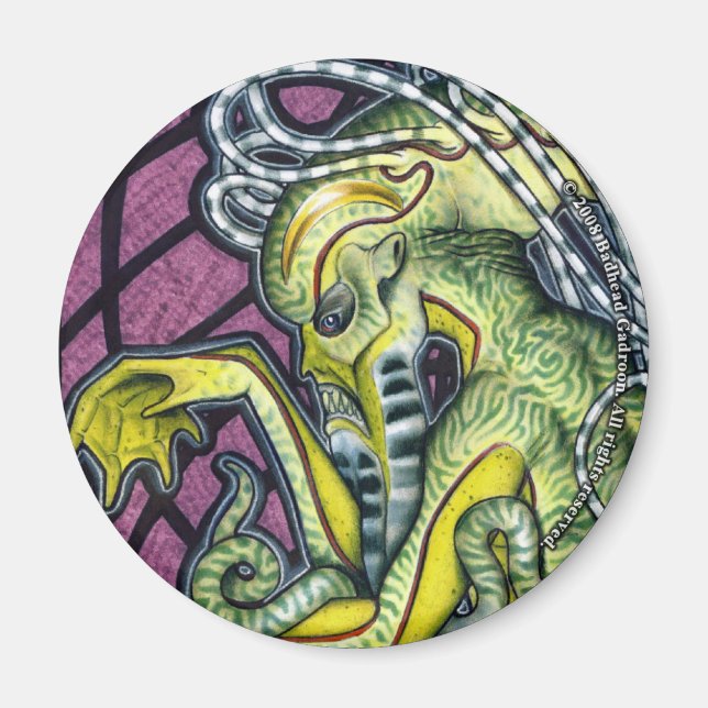 Imán Dread Cthulhu Round Magnet (Frente)