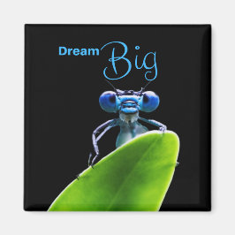 Imán Dream Big Dragonfly Motivational Quote Magnet