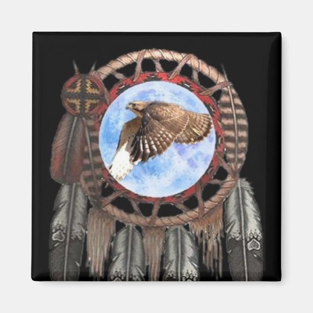 Imán Dream Catcher Hawk Magnet (Frente)