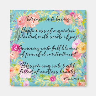 Imán Dream Poem Watercolor Floral