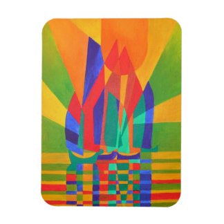 Imán Dreamboat Una Basura Cubista En Los Colores Primar