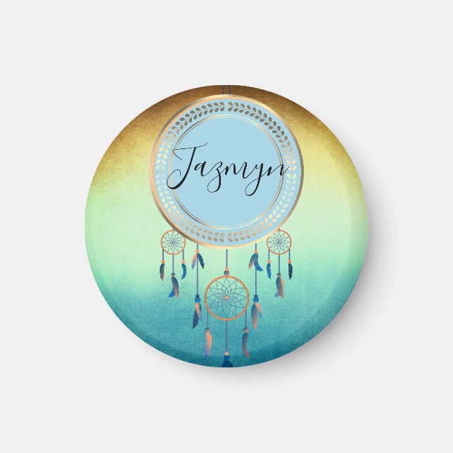 Imán Dreamcatcher personalizado de Moda mística (Frente)