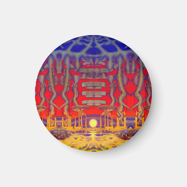 Imán Dreamland psicodélico (Frente)