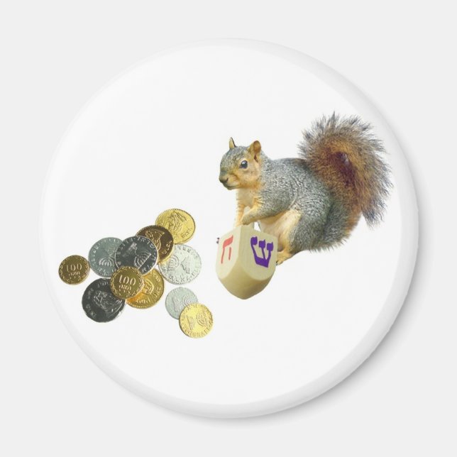 Imán Dreidel Squirrel Magnet (Frente)