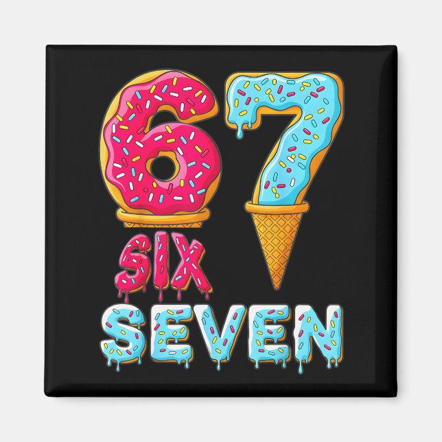 Imán Drip de béisbol número 67 jugador 67 meme helado D (Frente)