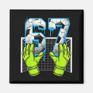 Imán Drip de fútbol 67 Seis Siete Funny Gen Alpha Meme