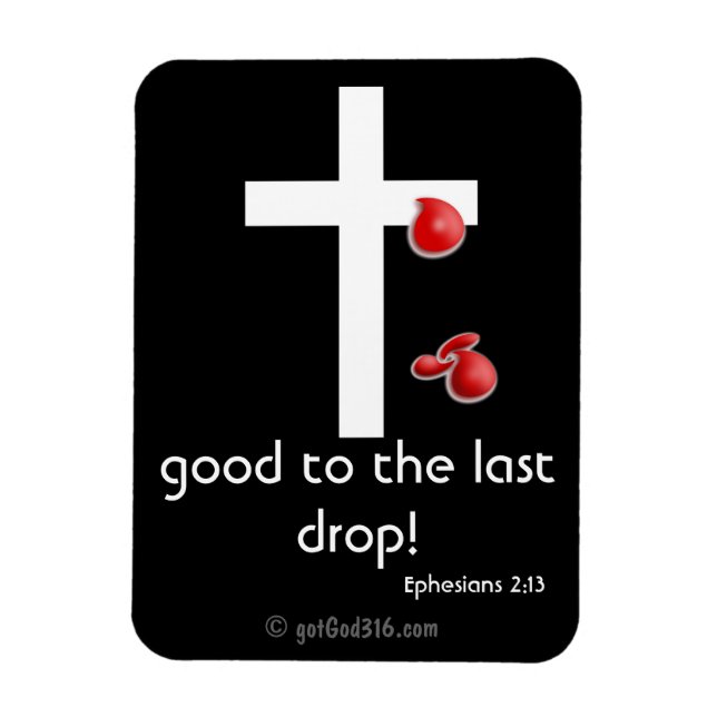 Imán Drogas de sangre gotGod316.com Cruz (Vertical)