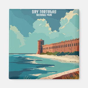 Imán Dry Tortugas Parque Nacional Florida Viaje Vintage