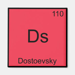 Imán Ds - Dostoevsky Funny Chemistry Element Symbol Tee