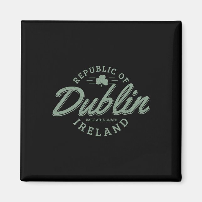 Imán Dublín Irlanda Clover Leaf Irish St Patricks Day (Frente)