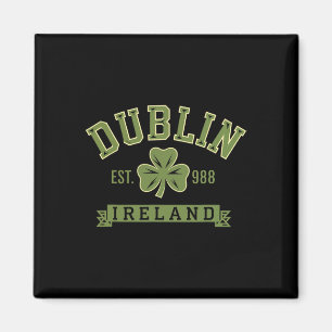 Imán Dublín Irlanda Clover Leaf Shamrock Celtic Est 988