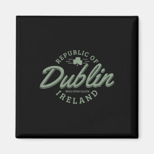 Imán Dublín Irlanda Hoja de Trébol Día de San Patricio