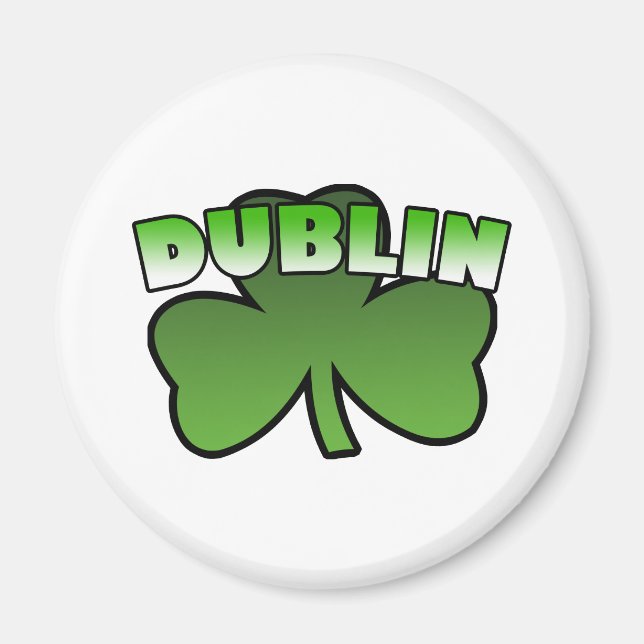 Imán Dublín Shamrock Magnet (Frente)