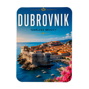 Imán 🏰 Dubrovnik Croacia Ciudad Costera Decoración del