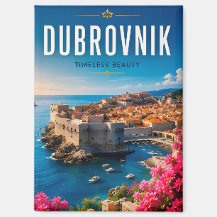 Imán 🏰 Dubrovnik Croacia Ciudad Costera Decoración del