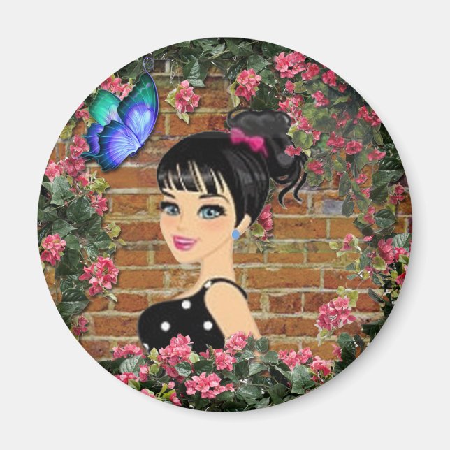 Imán Ducha de bebé de punto de Polka (Frente)