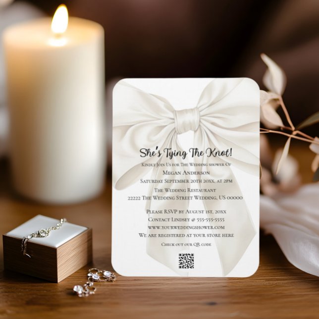 Imán Ducha de Boda con Tema de Lazo Elegante y Simple (Subido por el creador)