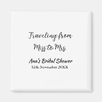 Ducha de novia de viaje agregar nombre fecha para 