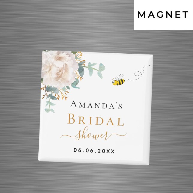 Imán Ducha de novia floral eucalipto verde abeja (Subido por el creador)