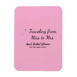 Imán Ducha de novias de viaje añada fecha de caducidad