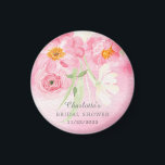 Imán Ducha de novias floral en floral de flores de prim<br><div class="desc">Impresionante diseño floral de ducha de novias con hermosas flores de manantial acuáticas,  incluyendo flores de cerezo rosado.  Visite nuestra tienda para ver toda nuestra colección de flores de primavera.</div>