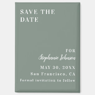 Imán Ducha minimalista verde y blanca para novias