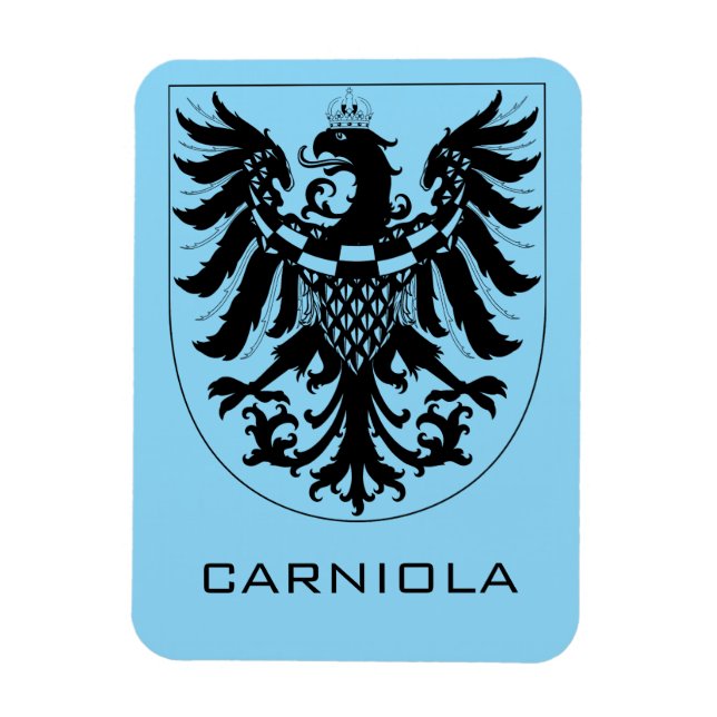 Imán Duchy of Carniola Monochrome Heraldic Art  (Vertical)