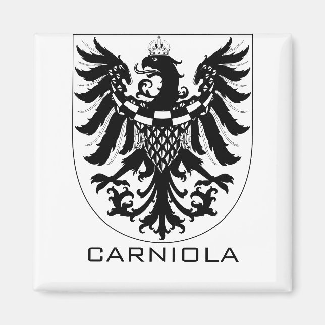 Imán Duchy of Carniola Monochrome Heraldic Art  (Frente)