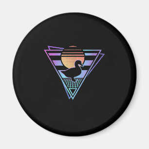 Imán Duck Retro 80 EDM Synthwave Gift T-Shirt