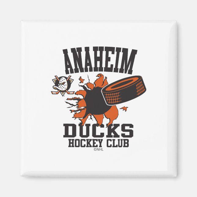 Imán Ducks de Anaheim Disco de Hockey Explosion Oficial (Frente)