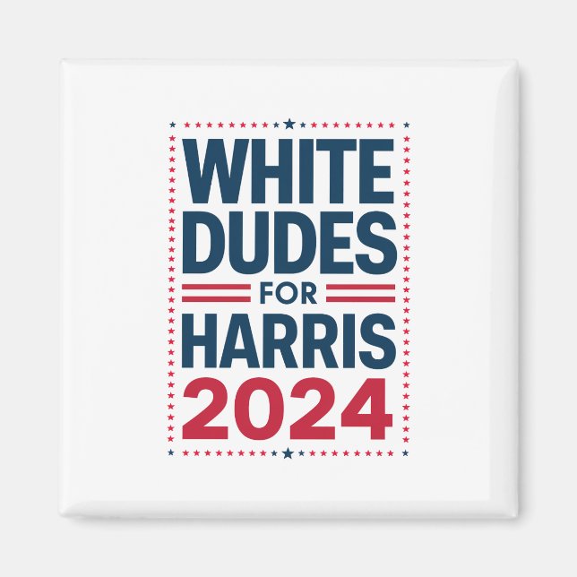 Imán Dudas Blancas Para Harris-2024 (Frente)