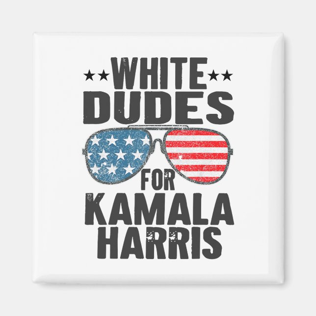 Imán Dudes Blancas Para Kamala Harris Sungles Usa (Frente)