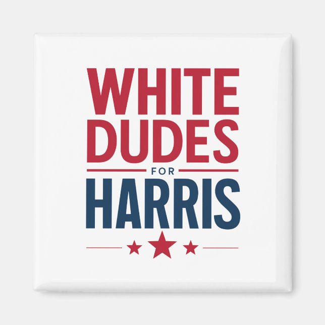 Imán Dudes Blancas Para Las Elecciones Harris Kamala Ha (Frente)