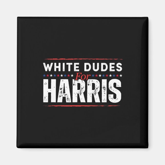 Imán Dudes Blancas Para Mens Kamala Harris (Frente)